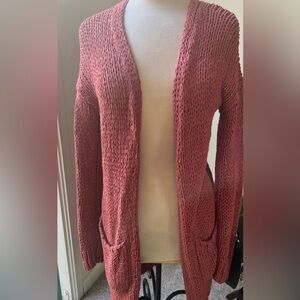 Free People knee-length knit cardigan